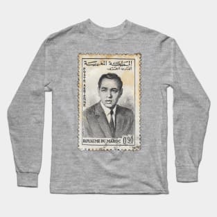 Vintage 1970 Morocco Stamp Long Sleeve T-Shirt